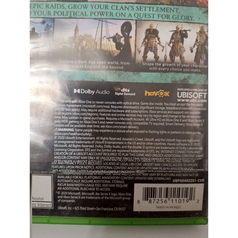 Ubisoft Assassin’s Creed Valhalla Xbox One/Series X 4K HDR Smart Delivery Game